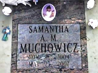 Sam's beautiful headstone